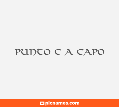 Punto e a Capo
